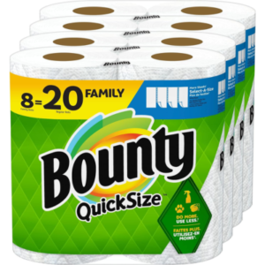 Bounty® Select-a-Size Kitchen Roll Paper Towels, 2-Ply, White, 5.9 x 11, 147 Sheets/Roll, 8 Rolls/Pack