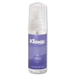 Kleenex Ultra Moisturizing Foam Hand Sanitizer, 1.5 oz Pump Bottle, Unscented (34604 Carton)